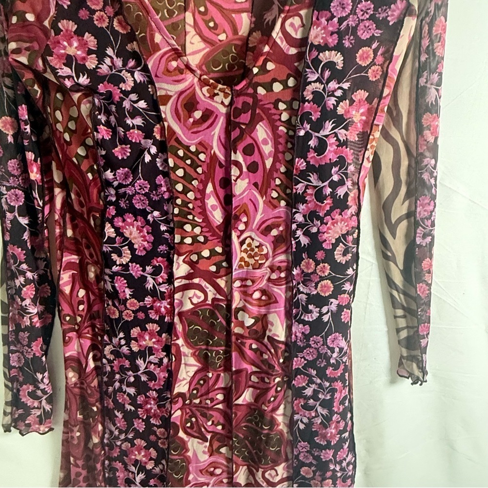 Johnny Was Agatha Mesh Paneled Midi Dress Sz. XS - Picture 9 of 14